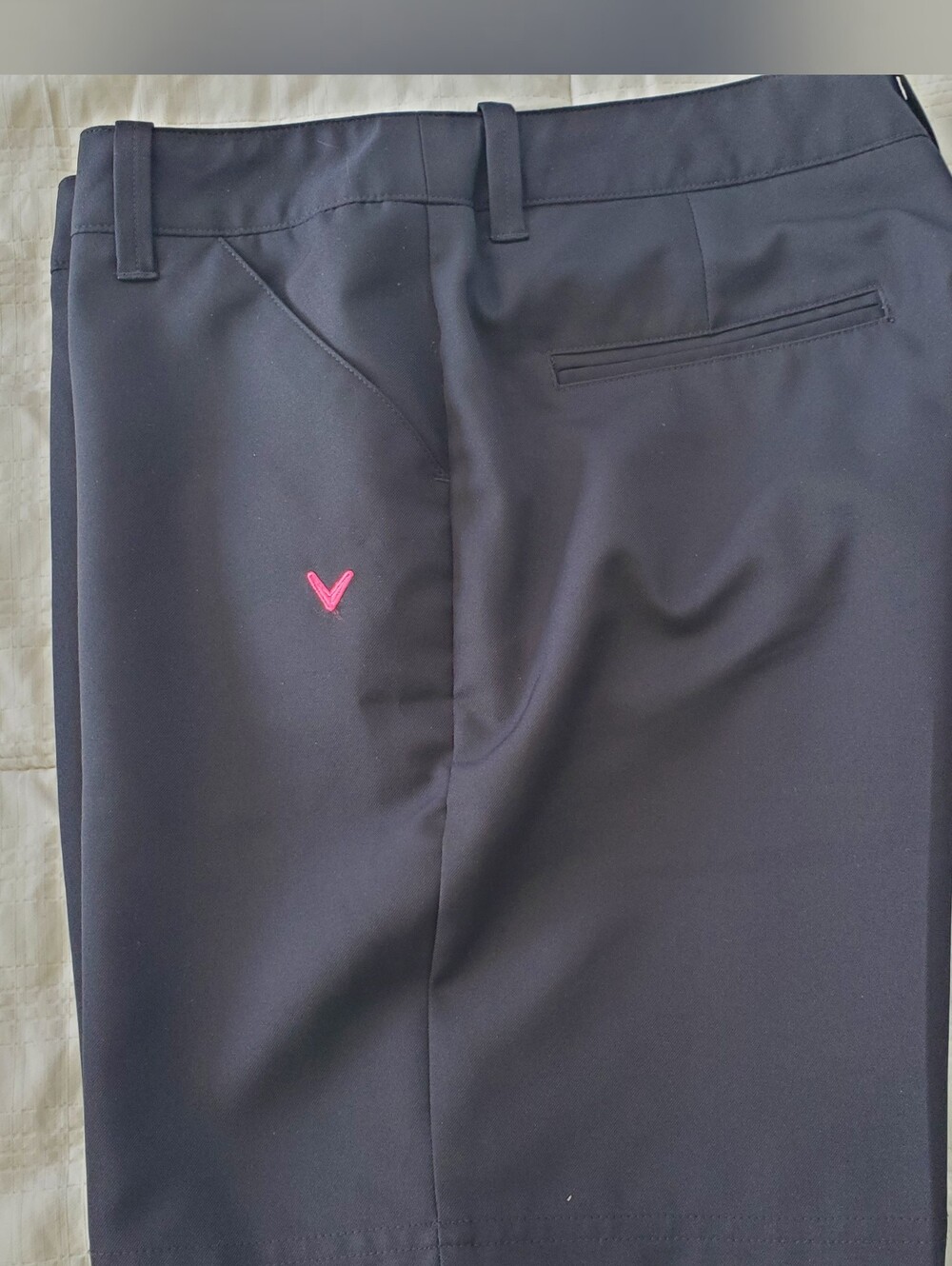 Callaway Black Athletic Golf Shorts with Pink Logo Size 6